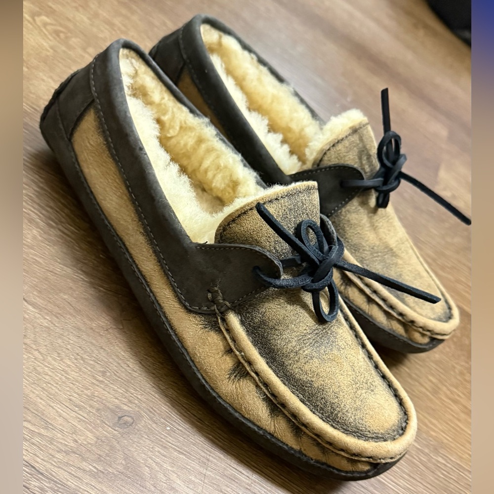 UGG Byron Indoor Outdoor Moccasin Slippers Mens Size 8 EUR 40.5 Bomber Brown